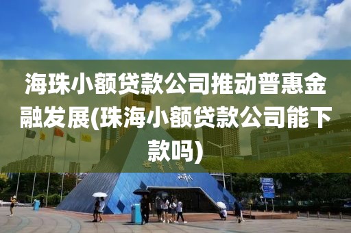 海珠小额贷款公司推动普惠金融发展(珠海小额贷款公司能下款吗)