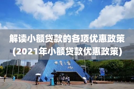 解读小额贷款的各项优惠政策(2021年小额贷款优惠政策)