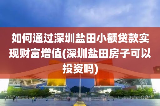 如何通过深圳盐田小额贷款实现财富增值(深圳盐田房子可以投资吗)